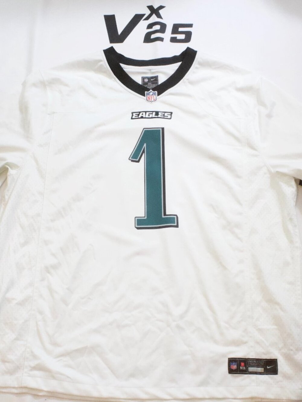 NEW Men's NFL Nike Philadelphia Eagles Jalen Hurts White Away Jersey Size 3XL